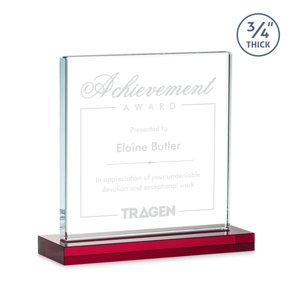 A solid pane of thick 0.75” Starfire Crystal is mounted on... from ASI 84592 St Regis Group / St Regis