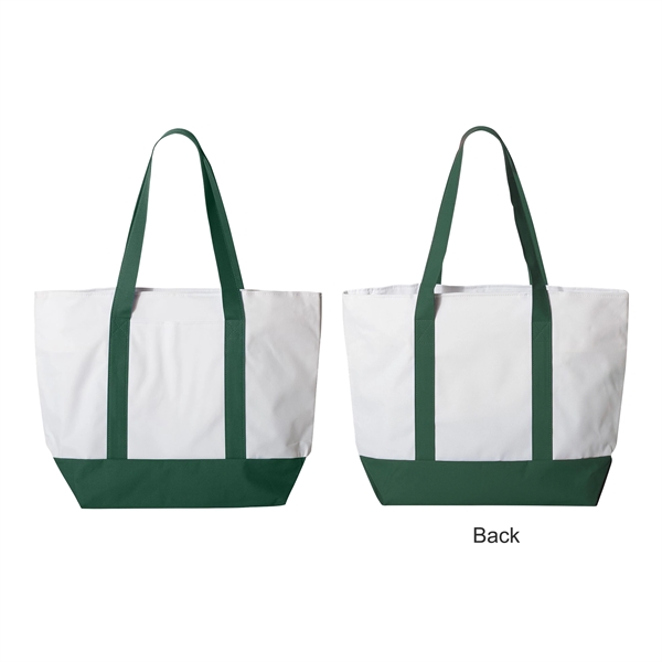 Tote bag made of 600 Denier recycled material. Extra large zippered... from ASI 41511 Brainchild USA Inc / BrainChild Gift Club