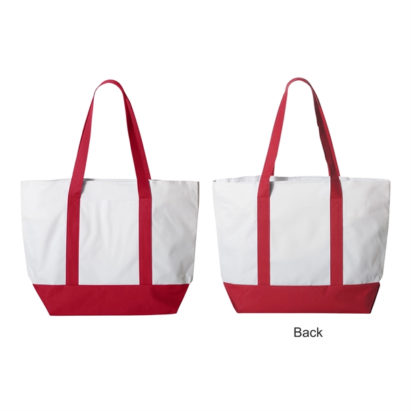 Tote bag made of 600 Denier recycled material. Extra large zippered... from ASI 41511 Brainchild USA Inc / BrainChild Gift Club