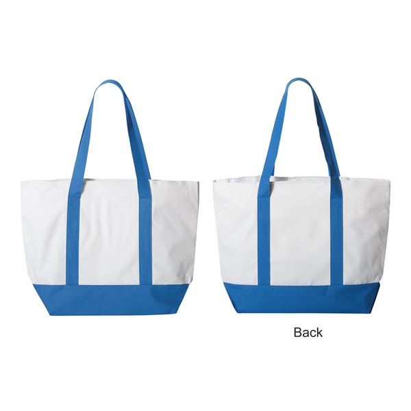 Tote bag made of 600 Denier recycled material. Extra large zippered... from ASI 41511 Brainchild USA Inc / BrainChild Gift Club