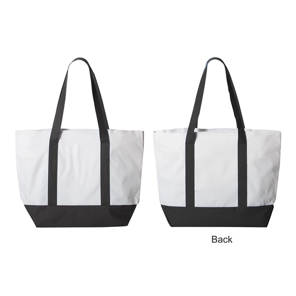 Tote bag made of 600 Denier recycled material. Extra large zippered... from ASI 41511 Brainchild USA Inc / BrainChild Gift Club