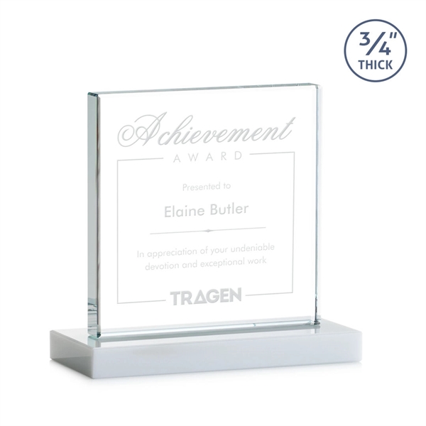 A solid pane of thick 0.75” Starfire Crystal is mounted on... from ASI 84592 St Regis Group / St Regis