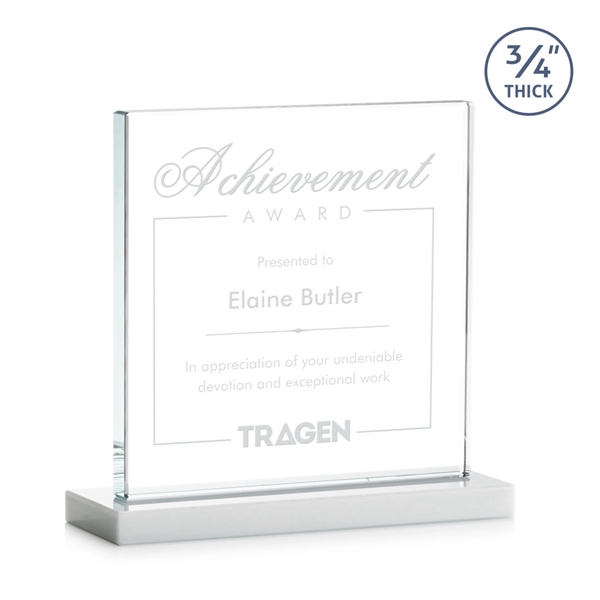 A solid pane of thick 0.75” Starfire Crystal is mounted on... from ASI 84592 St Regis Group / St Regis