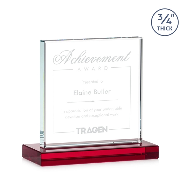 A solid pane of thick 0.75” Starfire Crystal is mounted on... from ASI 84592 St Regis Group / St Regis