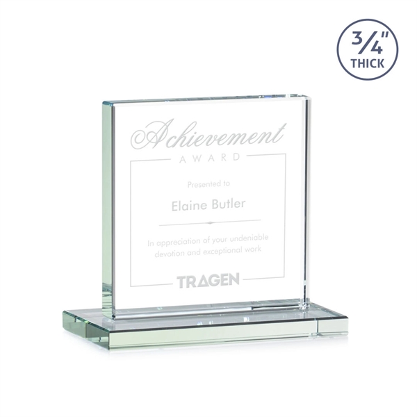 A solid pane of thick 0.75” Jade Crystal is mounted on... from ASI 84592 St Regis Group / St Regis