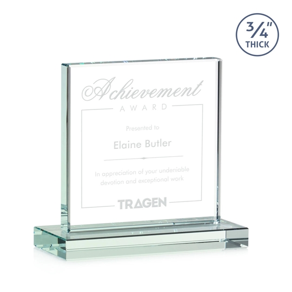 A solid pane of thick 0.75” Jade Crystal is mounted on... from ASI 84592 St Regis Group / St Regis