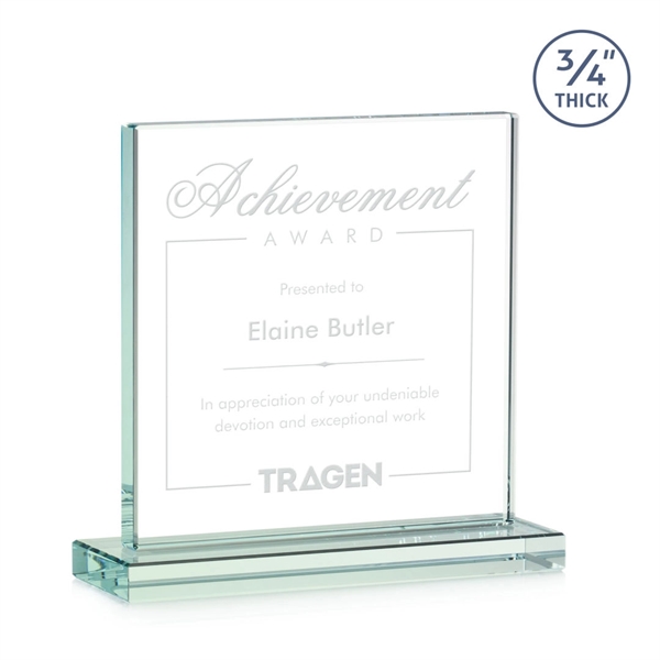 A solid pane of thick 0.75” Jade Crystal is mounted on... from ASI 84592 St Regis Group / St Regis