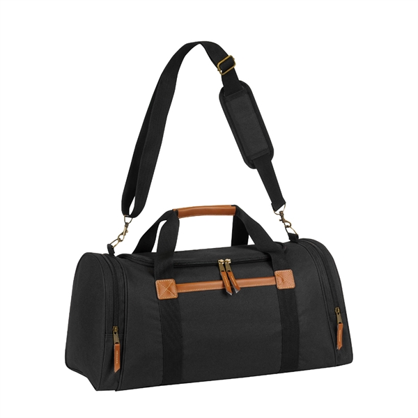 Duffel bag with U zipper top and leatherette trim handle grips.... from ASI 41511 Brainchild USA Inc / BrainChild Gift Club