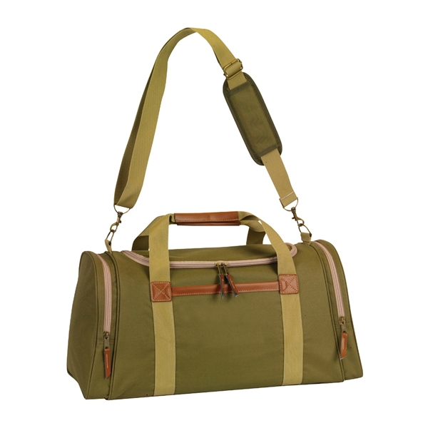 Duffel bag with U zipper top and leatherette trim handle grips.... from ASI 41511 Brainchild USA Inc / BrainChild Gift Club