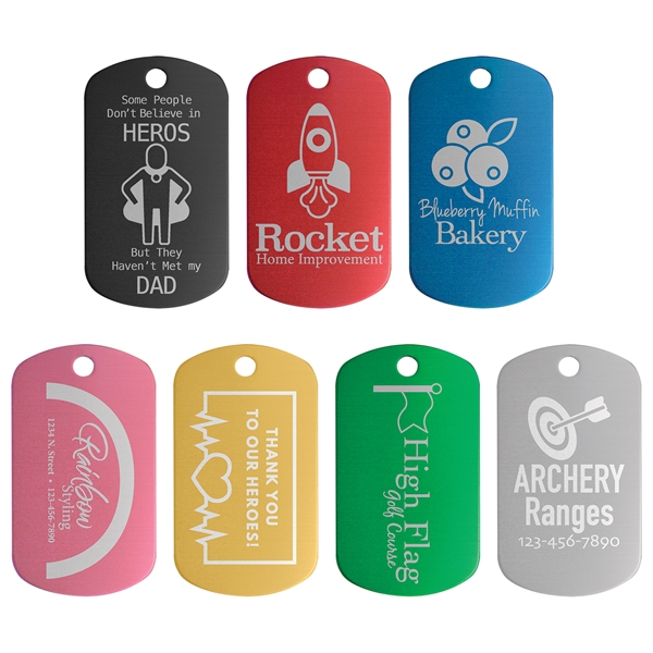 1" x 2" aluminum dog tag with engraving.... from ASI 92531 Unique Custom Products / UCP