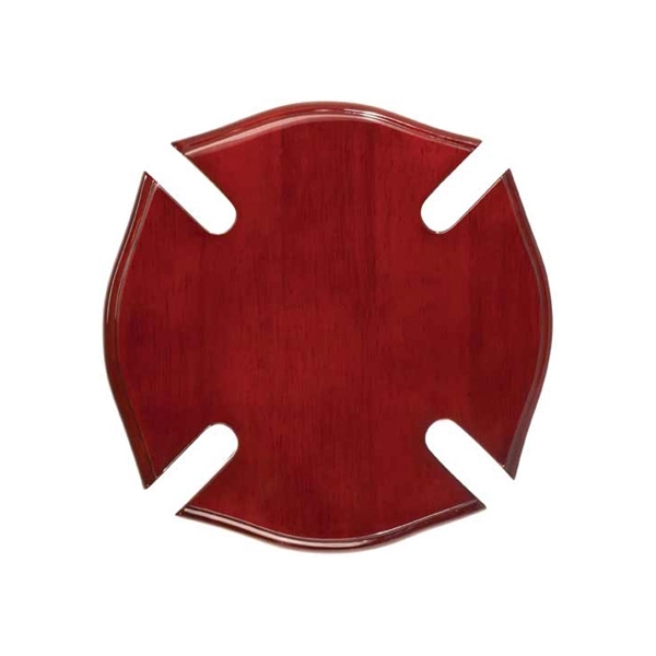 12" rosewood Maltese Cross plaque with engraving.... from ASI 92531 Unique Custom Products / UCP