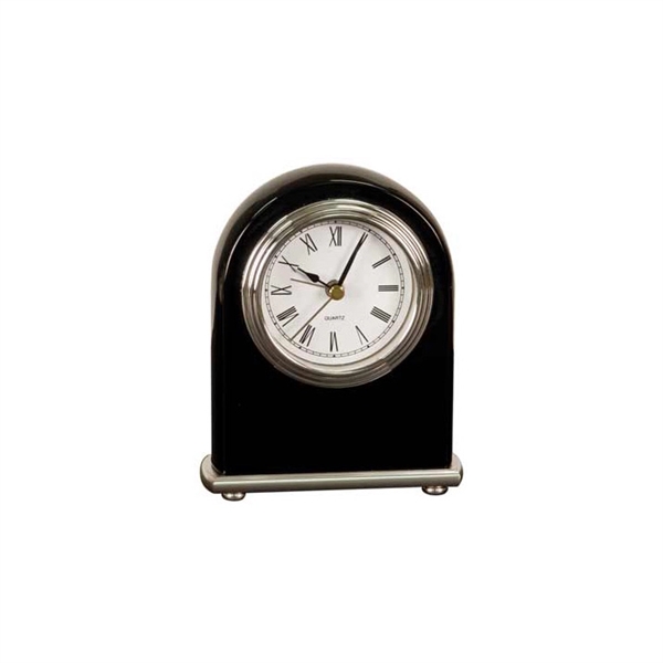 4.5" x 5" black piano finish clock with engraving.... from ASI 92531 Unique Custom Products / UCP