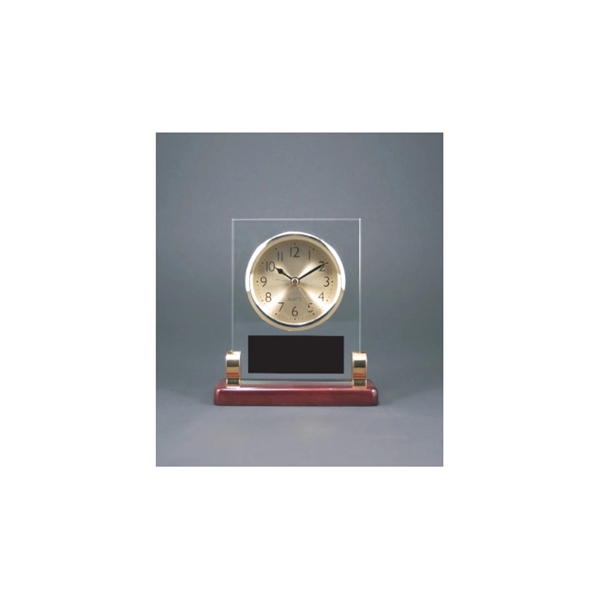 6.5" glass rectangle clock with engraving.... from ASI 92531 Unique Custom Products / UCP