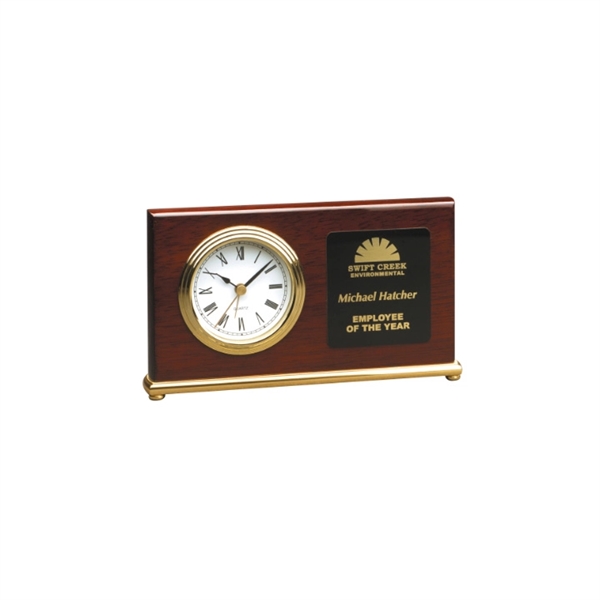 4" x 7.5" engraved rosewood piano finish clock.... from ASI 92531 Unique Custom Products / UCP