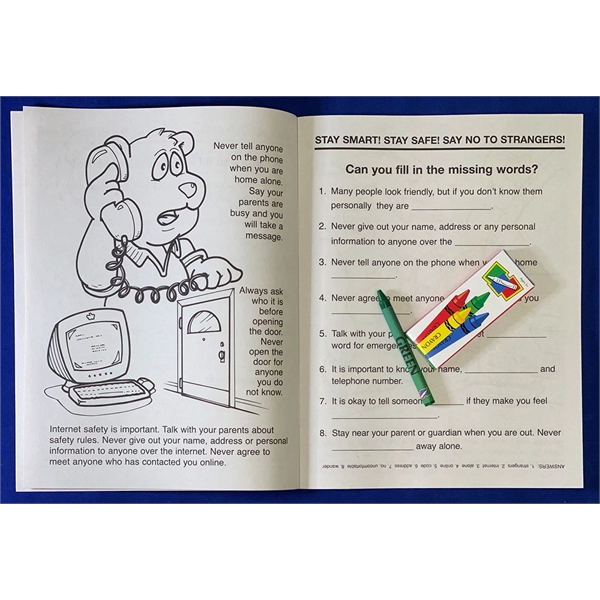 COLORING BOOK SET: Be Smart, Say No to Strangers educational coloring... from ASI 45815 Coloring Book Solutions / Coloring Book Solutions™