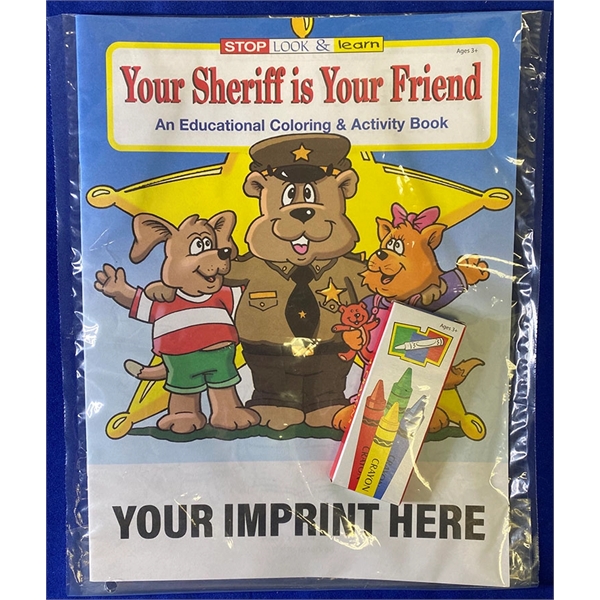 COLORING BOOK SET: Your Sheriff is Your Friend educational coloring and... from ASI 45815 Coloring Book Solutions / Coloring Book Solutions™
