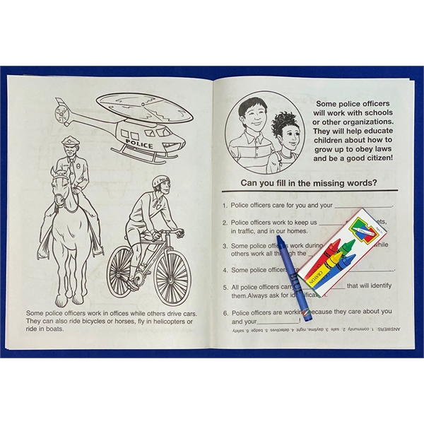 COLORING BOOK SET: Police Officers Care Coloring Book fun pack.... from ASI 45815 Coloring Book Solutions / Coloring Book Solutions™