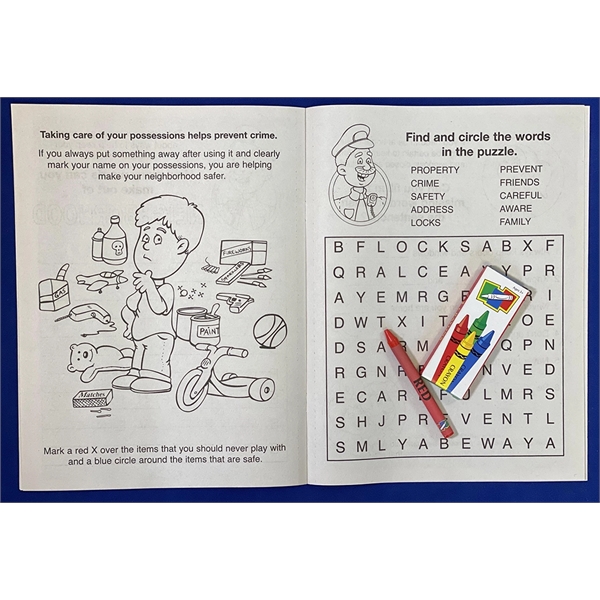 COLORING BOOK SET: Crime Prevention educational coloring and activity book fun... from ASI 45815 Coloring Book Solutions / Coloring Book Solutions™