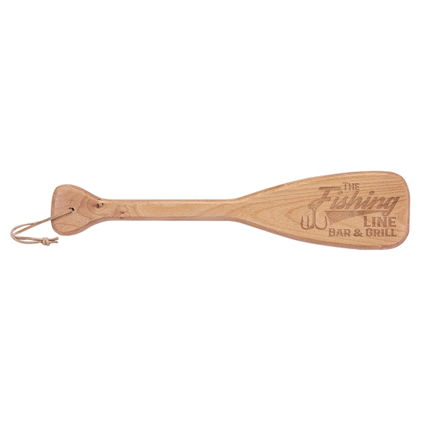 Wood boat paddle with leather string 18" x 4"... from ASI 72657 Active Life Promo / Apres Ski Ingrain Promo