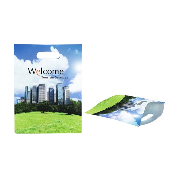 14" x 16" flat tote bag with cutout handle.... from ASI 37980 Bagworld