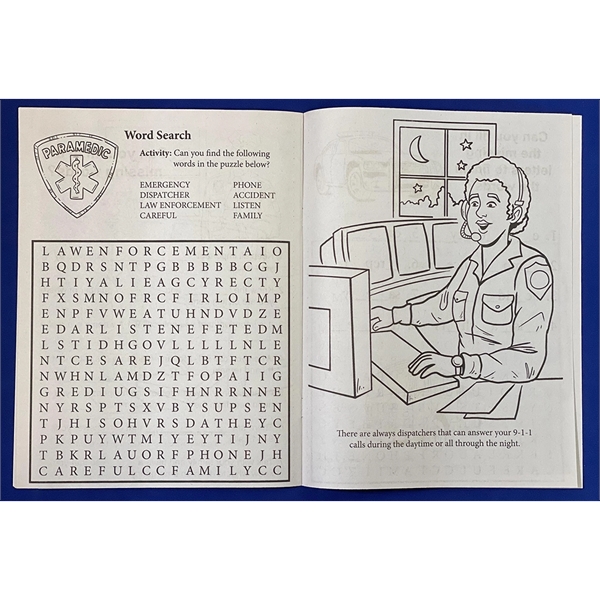 Learn About 9-1-1 educational coloring and activity book.... from ASI 45815 Coloring Book Solutions / Coloring Book Solutions™