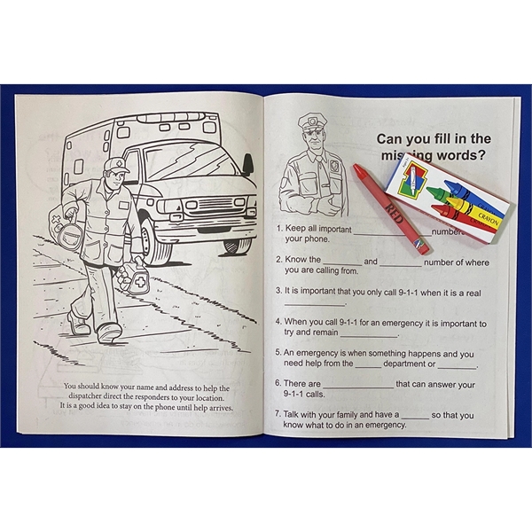 COLORING BOOK SET: Learn About 9-1-1 Coloring Book Fun Pack.... from ASI 45815 Coloring Book Solutions / Coloring Book Solutions™