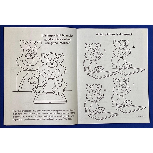 Internet Safety educational coloring and activity book.... from ASI 45815 Coloring Book Solutions / Coloring Book Solutions™