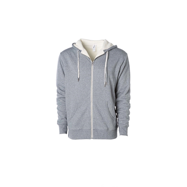 INDEPENDENT TRADING CO. UNISEX HEAVYWEIGHT SHERPA LINED HEATHER ZIP HOOD... from ASI 30208 A P Specialties / AP Specialties