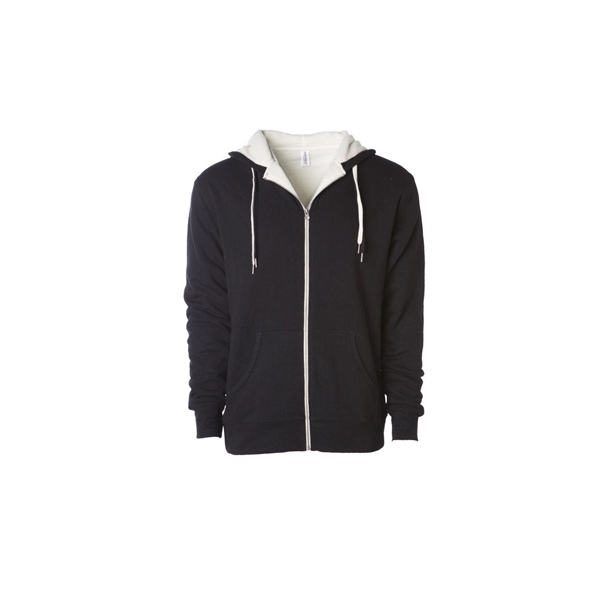 INDEPENDENT TRADING CO. UNISEX HEAVYWEIGHT SHERPA LINED HEATHER ZIP HOOD... from ASI 30208 A P Specialties / AP Specialties