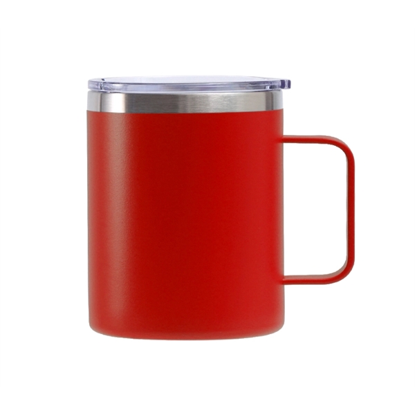 Stainless steel mug with lid + silkscreen imprint on 1 color... from ASI 37218 Athena Promo (tm)