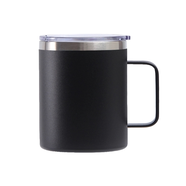 Stainless steel mug with lid + silkscreen imprint on 1 color... from ASI 37218 Athena Promo (tm)
