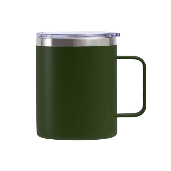 Stainless steel mug with lid + silkscreen imprint on 1 color... from ASI 37218 Athena Promo (tm)