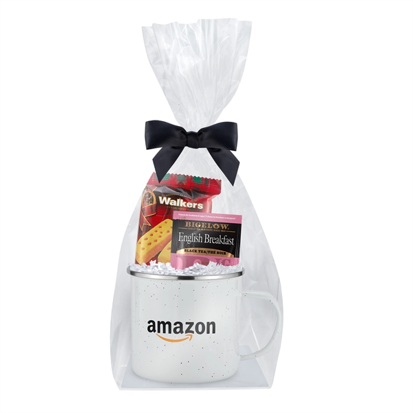 16 oz. Speckled Camping Mug Gift Set filled with Walker Shortbread... from ASI 71685 Midnite Snax® / Promo Revolution