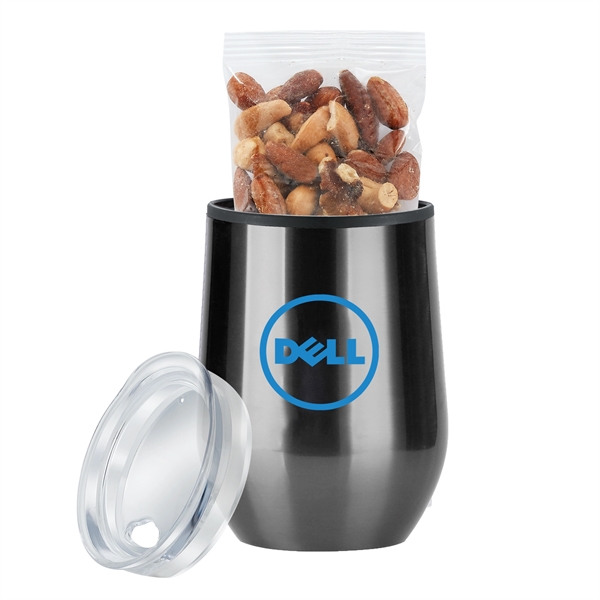 12 oz stainless steel dual wall wine tumbler with plastic liner,... from ASI 71685 Midnite Snax® / Promo Revolution