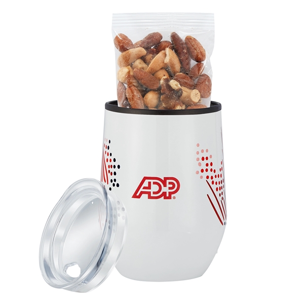 12 oz stainless steel dual wall wine tumbler with plastic liner,... from ASI 71685 Midnite Snax® / Promo Revolution