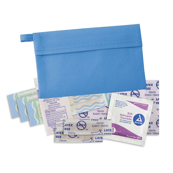 Bandages, antiseptic towelette, adhesive pad and first aid cream in a... from ASI 52840 Evans Manufacturing