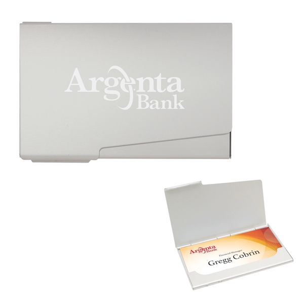 Business card holder. Aluminum case.... from ASI 61125 Hit Promotional Products / Hit®