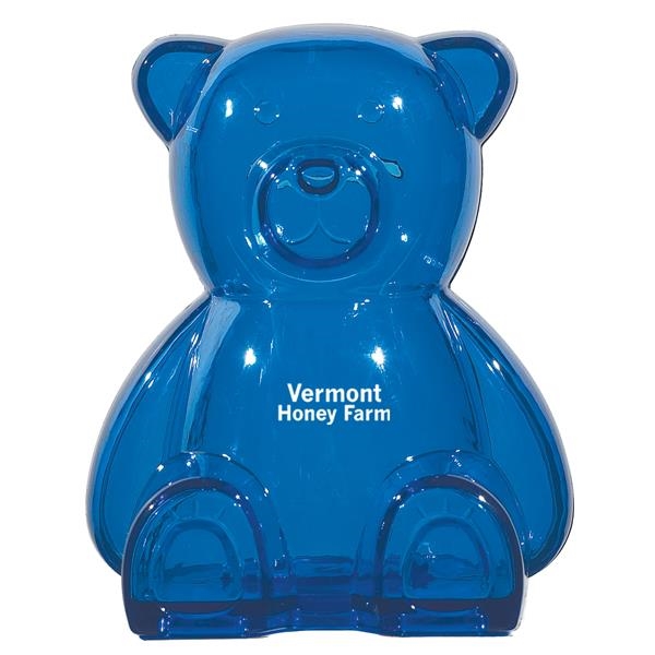 Plastic bear bank with removable bottom plug for coin retrieval.... from ASI 61125 Hit Promotional Products / Hit®
