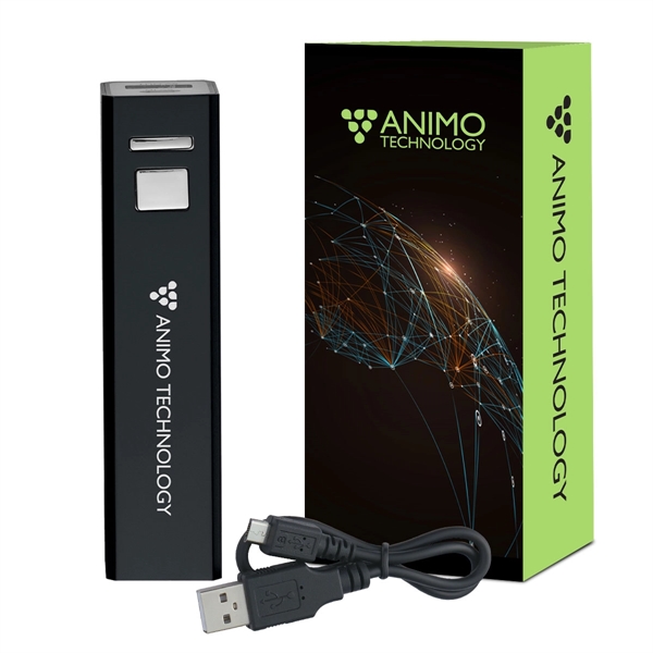 Portable charger (2200 mAh) with custom box... from ASI 61125 Hit Promotional Products / Hit®