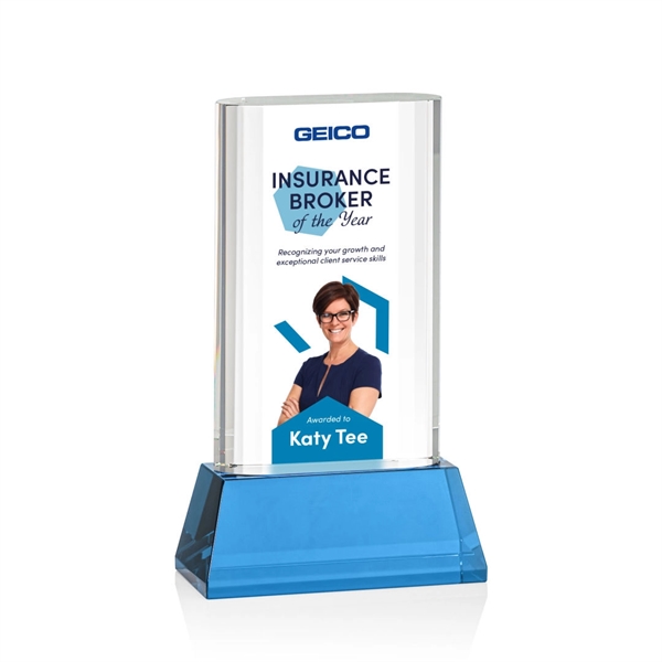 Merit VividPrint™ Award on Base - Sky Blue... from ASI 84592 St Regis Group / St Regis