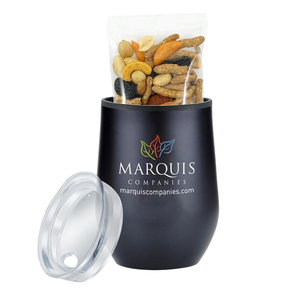 12 oz stainless steel dual wall wine tumbler with plastic liner,... from ASI 71685 Midnite Snax® / Promo Revolution