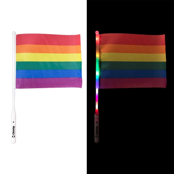 11" x 8" gay pride flag with a plastic light up... from ASI 98360 WOWLine / WOWLine®