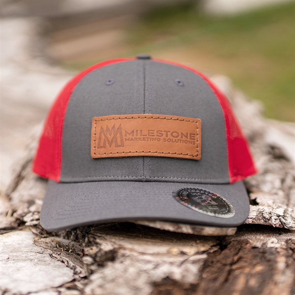 Richardson 112 Trucker Hats with Custom Debossed Leather Patch. Email us... from ASI 75126 Oowee Products