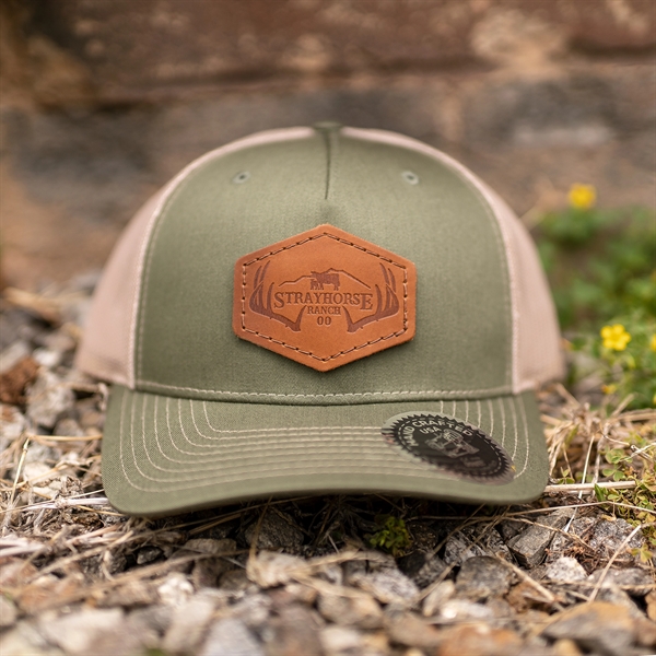 Richardson 112 Trucker Hats with Custom Debossed Leather Patch. Email us... from ASI 75126 Oowee Products