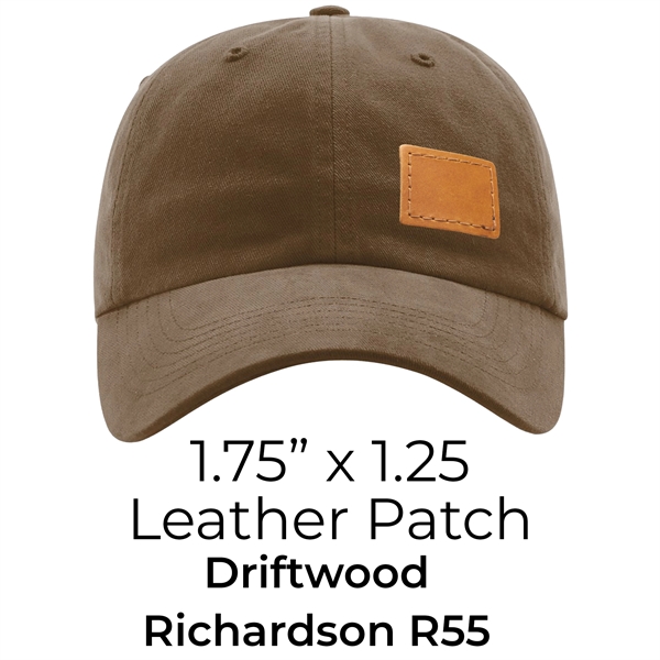 Chino Unstructured Hat with Leather Patch... from ASI 75126 Oowee Products
