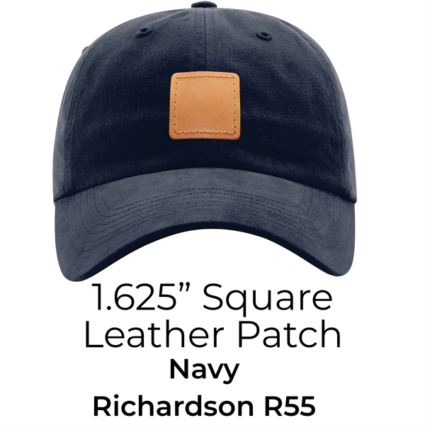 Chino Unstructured Hat with Leather Patch... from ASI 75126 Oowee Products