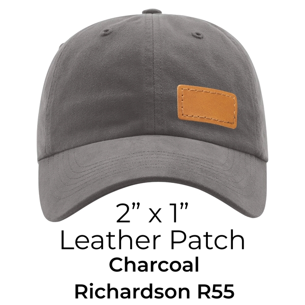 Chino Unstructured Hat with Leather Patch... from ASI 75126 Oowee Products