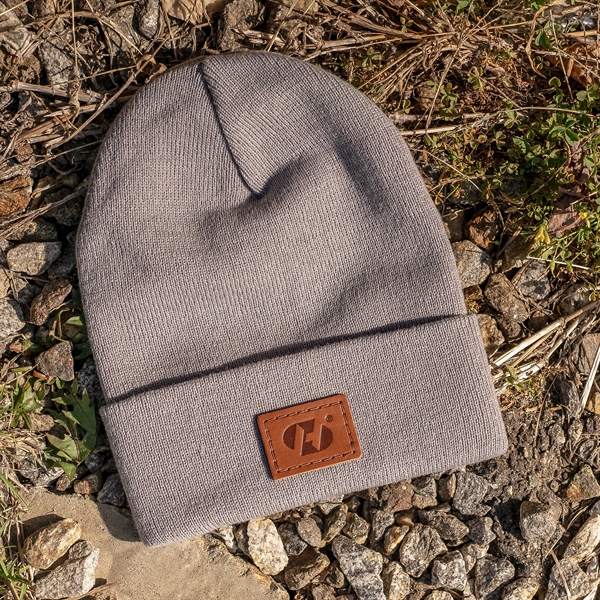 Richardson Brand Beanie with a Leather Patch... from ASI 75126 Oowee Products