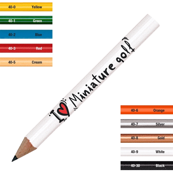 3 1/2" pencil un-tipped (without eraser) with #2 core is ideal... from ASI 86850 Shepenco/Shelbyville Pencil Co, Inc / SHEPENCO® Shelbyville Pencil Company