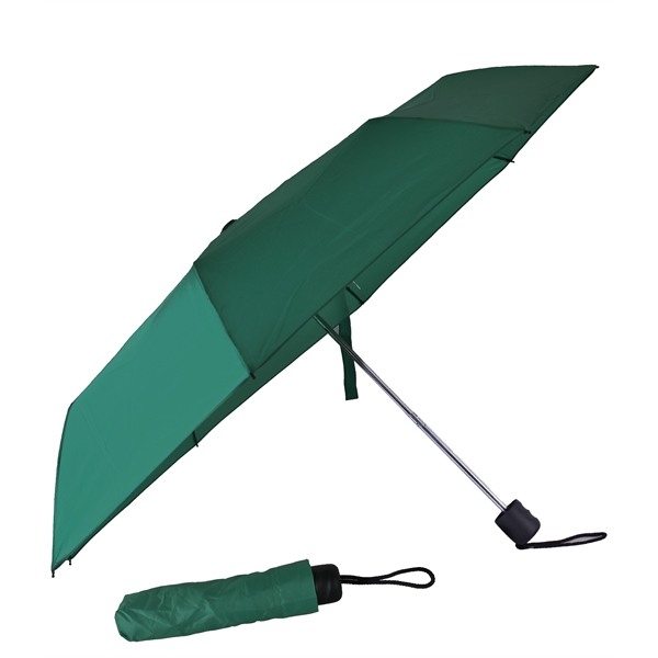 Mini folding umbrella with 42" arc, matching plastic handle, manual opening,... from ASI 76730 Peerless Umbrella Co Inc / Threads By Peerless